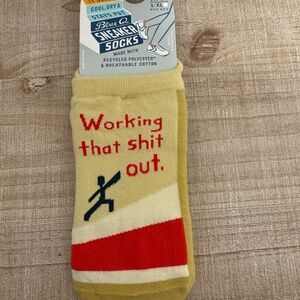Blue Q Motivational Athletic Socks - Yellow and Red